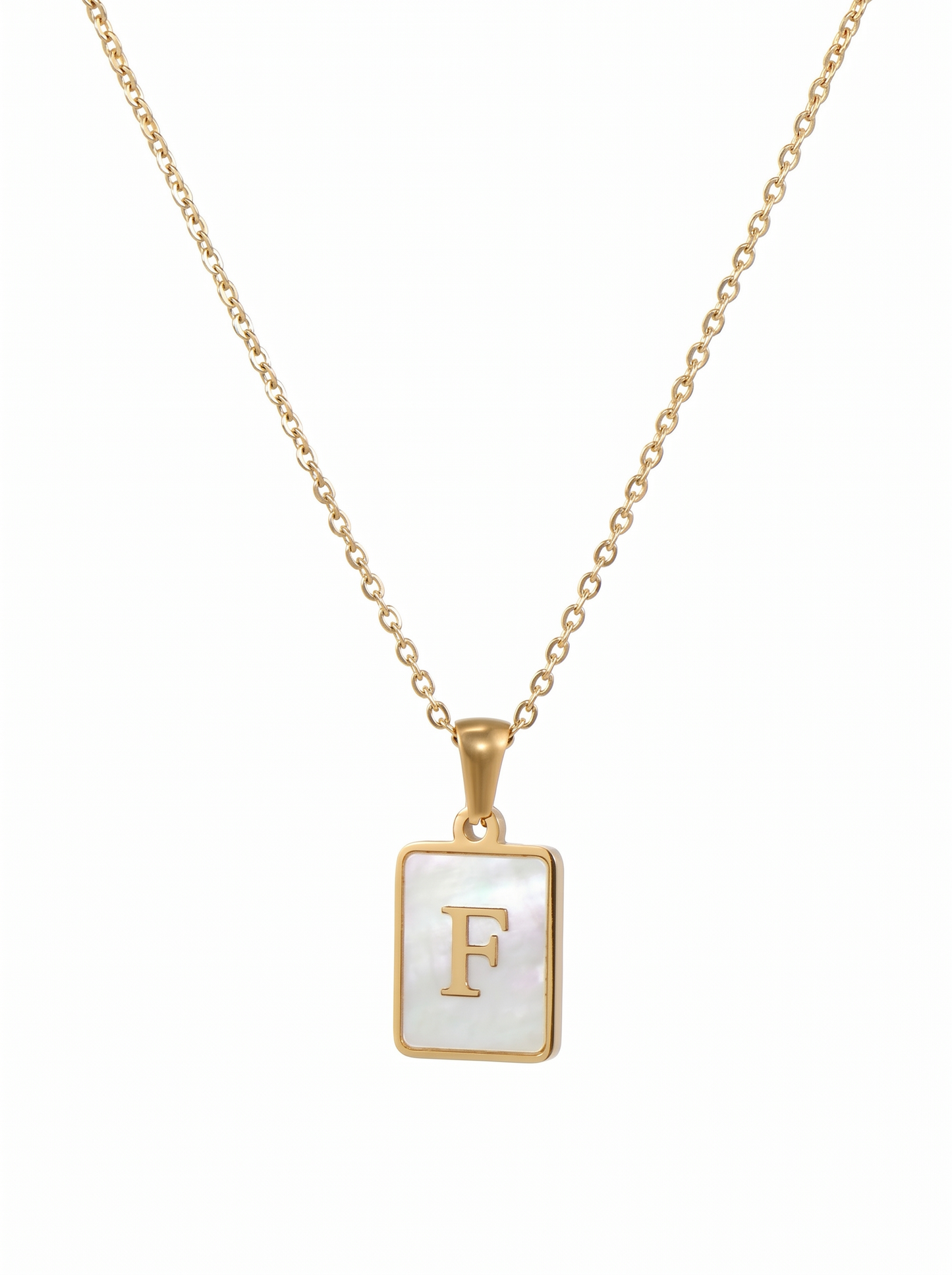 Nacre — Mother-of-Pearl Initial Necklace