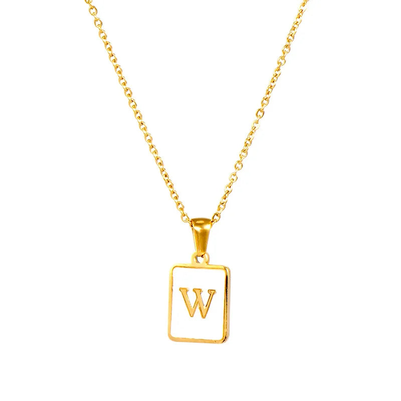 Nacre — Mother-of-Pearl Initial Necklace