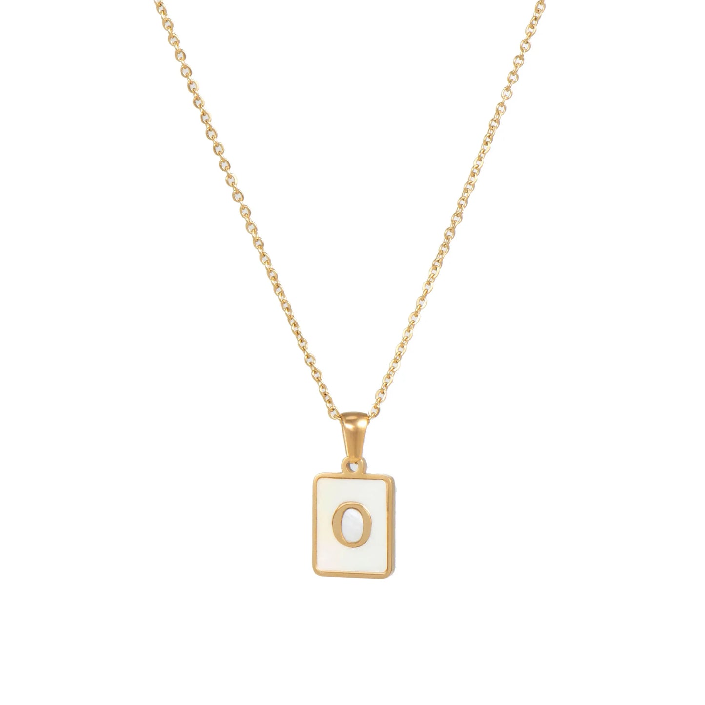 Nacre — Mother-of-Pearl Initial Necklace