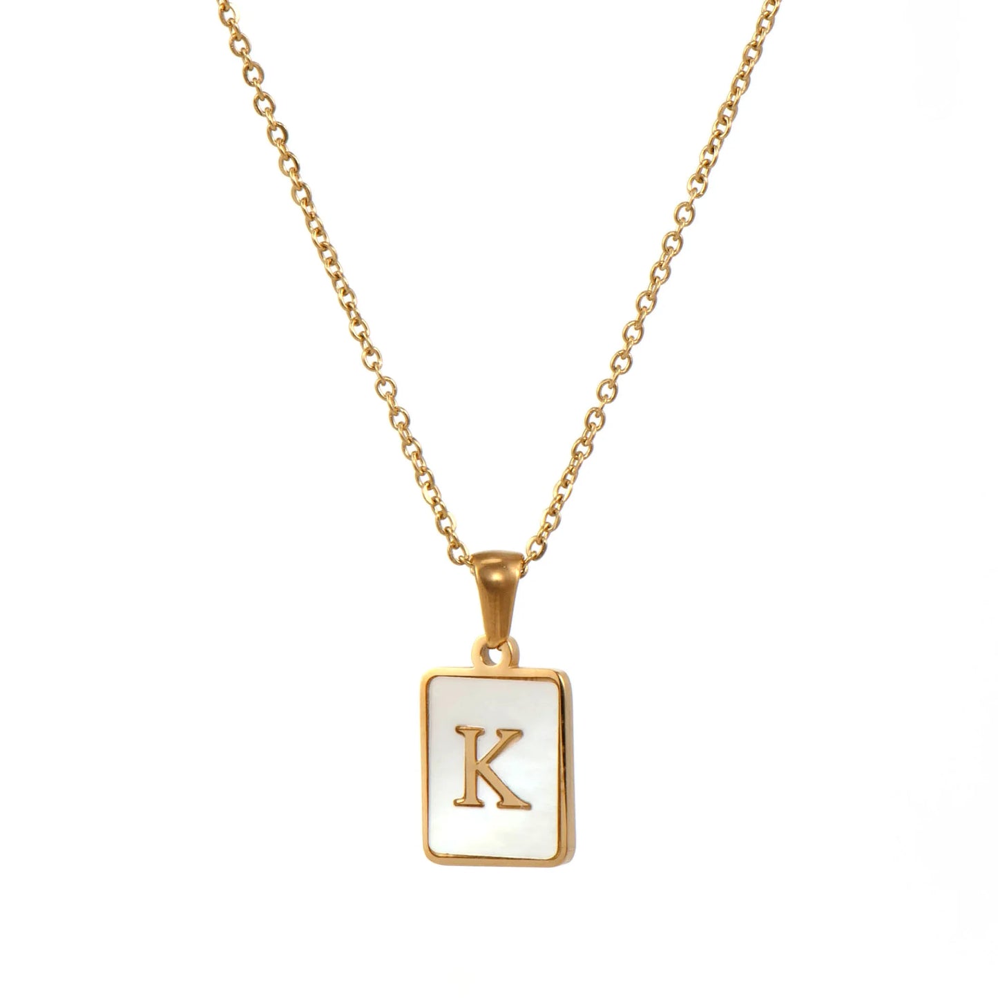 Nacre — Mother-of-Pearl Initial Necklace