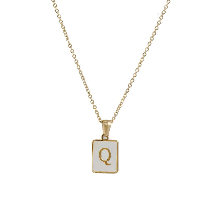 Nacre — Mother-of-Pearl Initial Necklace