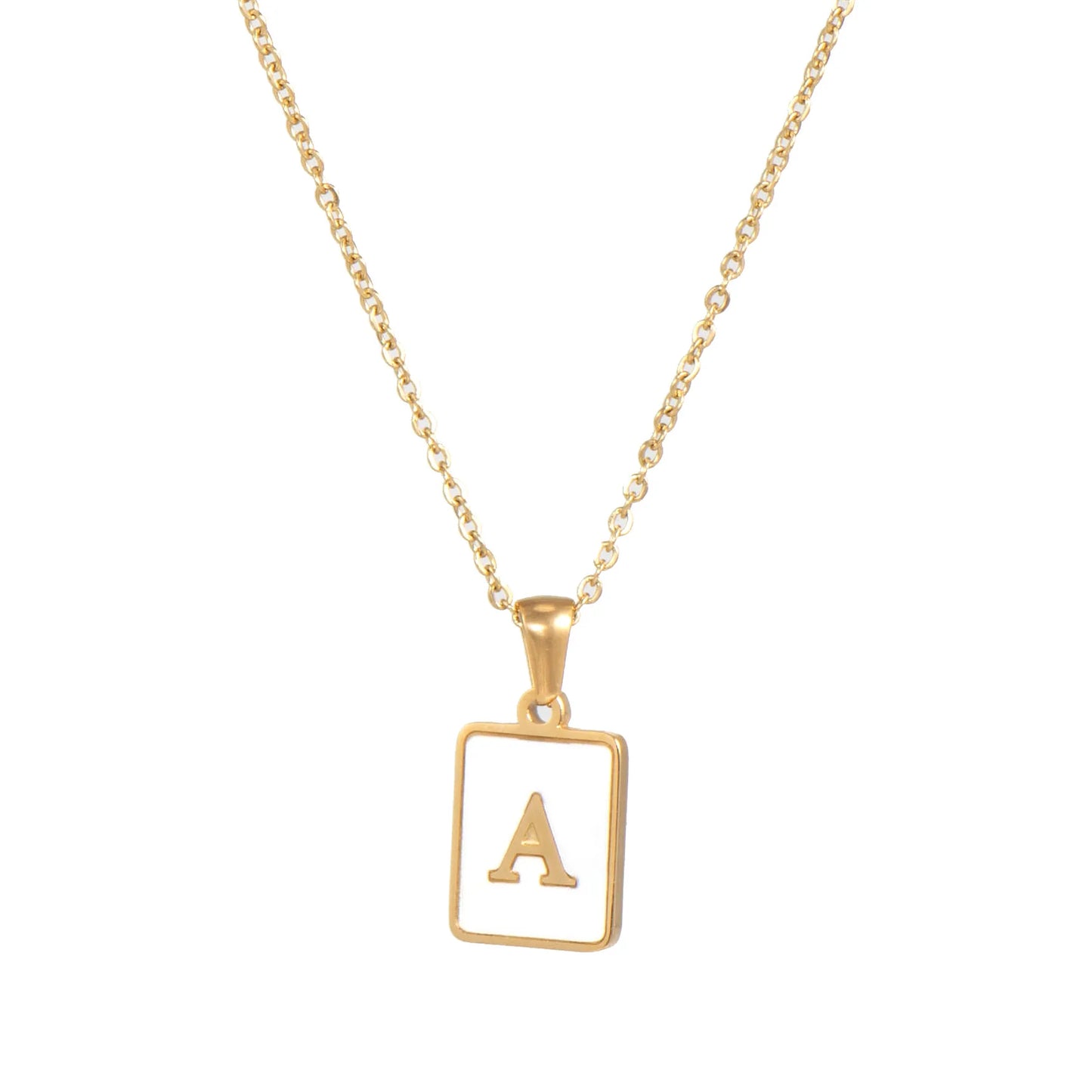Nacre — Mother-of-Pearl Initial Necklace