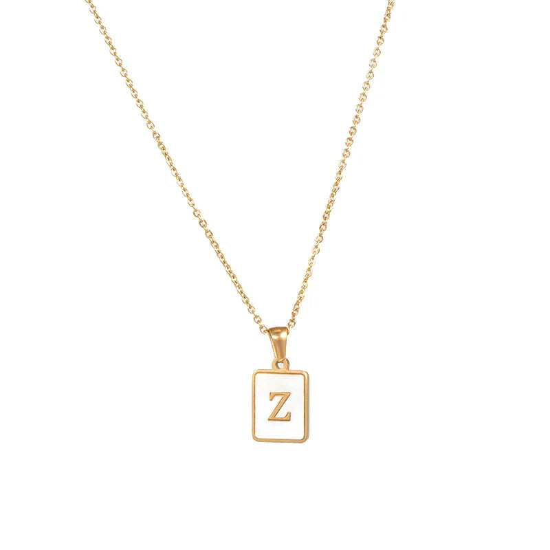 Nacre — Mother-of-Pearl Initial Necklace