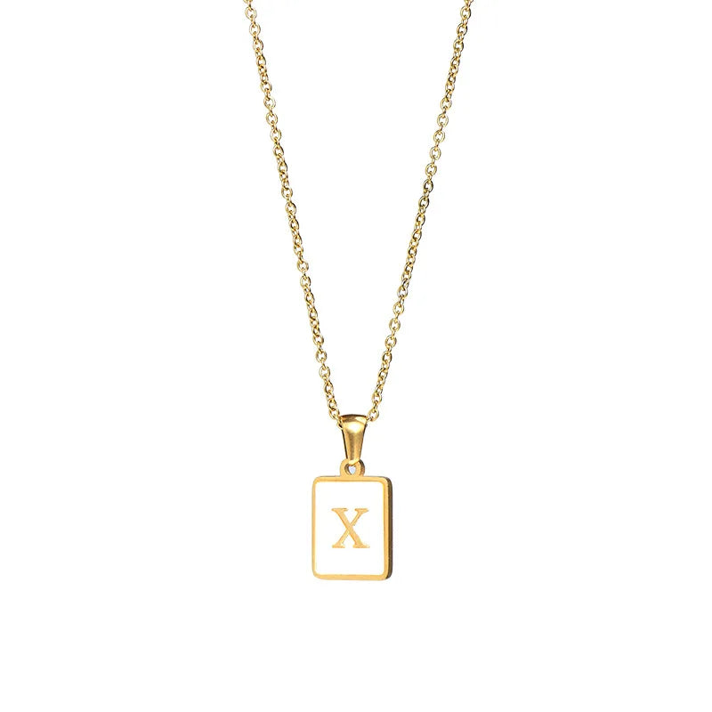 Nacre — Mother-of-Pearl Initial Necklace