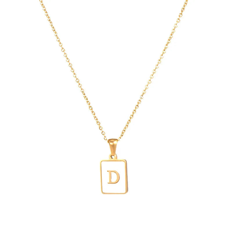 Nacre — Mother-of-Pearl Initial Necklace