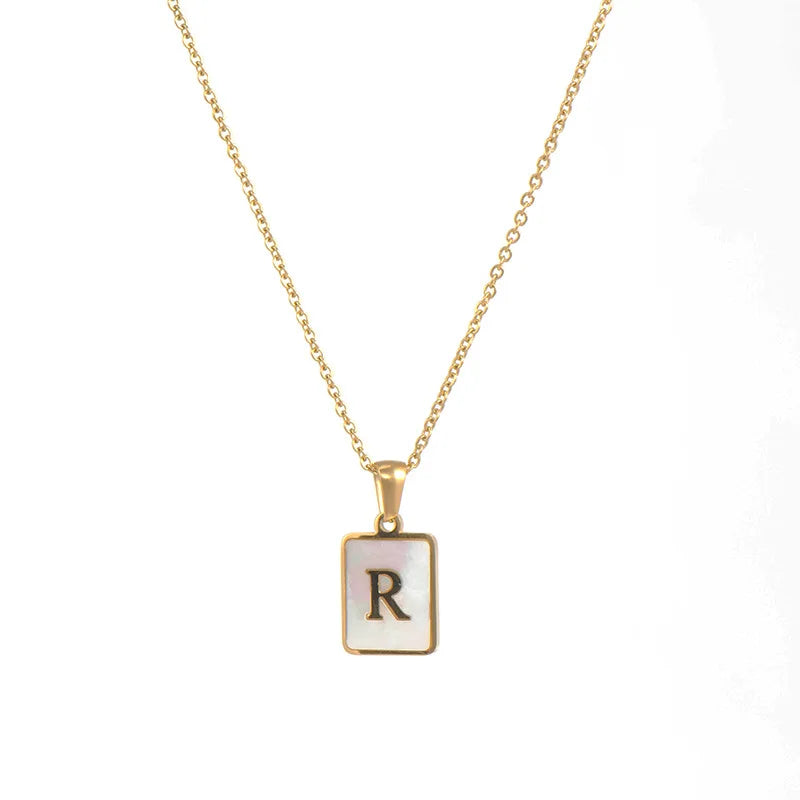 Nacre — Mother-of-Pearl Initial Necklace