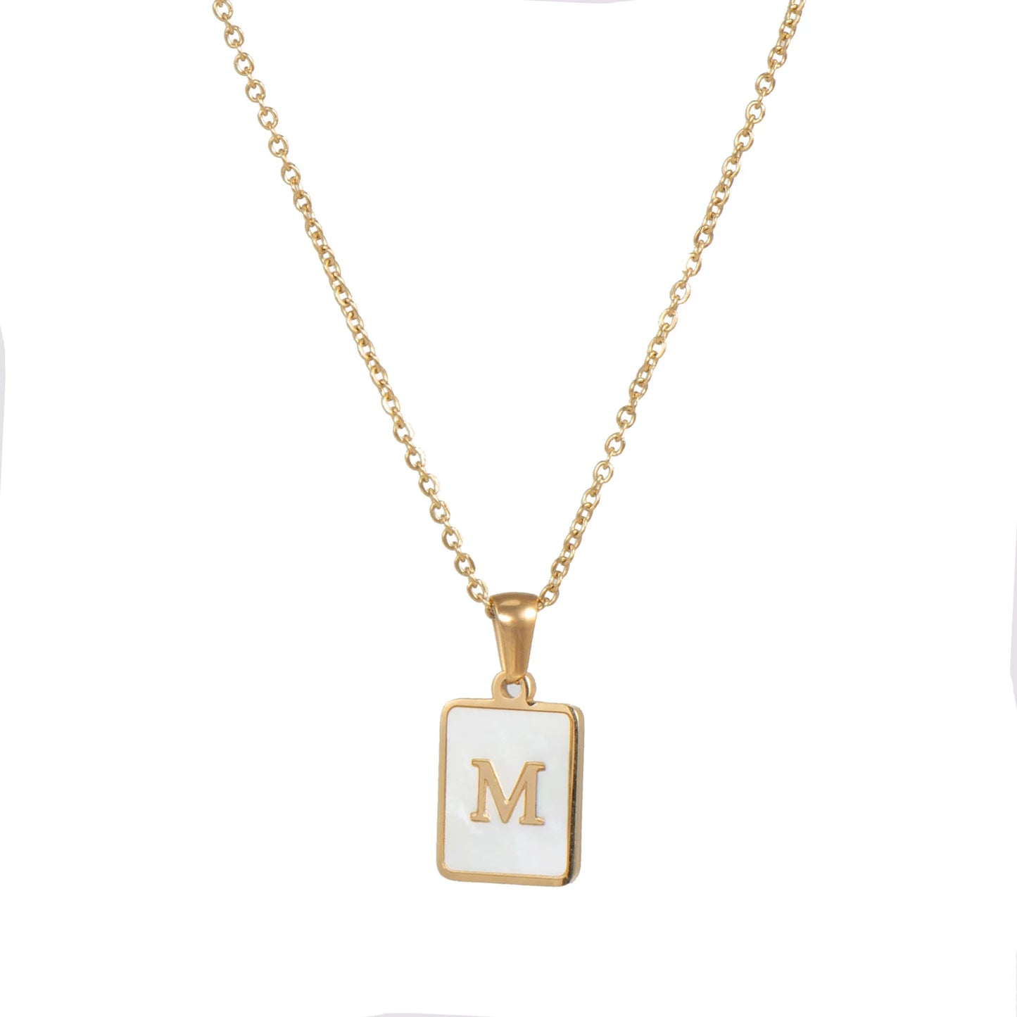 Nacre — Mother-of-Pearl Initial Necklace