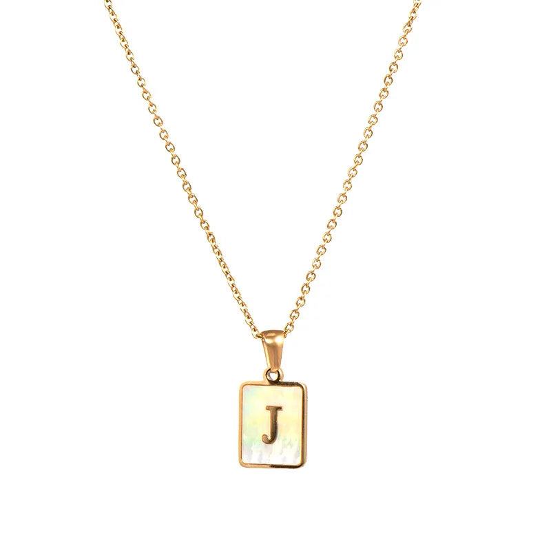 Nacre — Mother-of-Pearl Initial Necklace