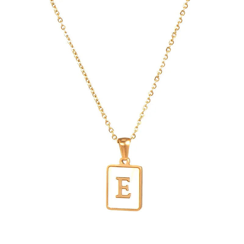 Nacre — Mother-of-Pearl Initial Necklace