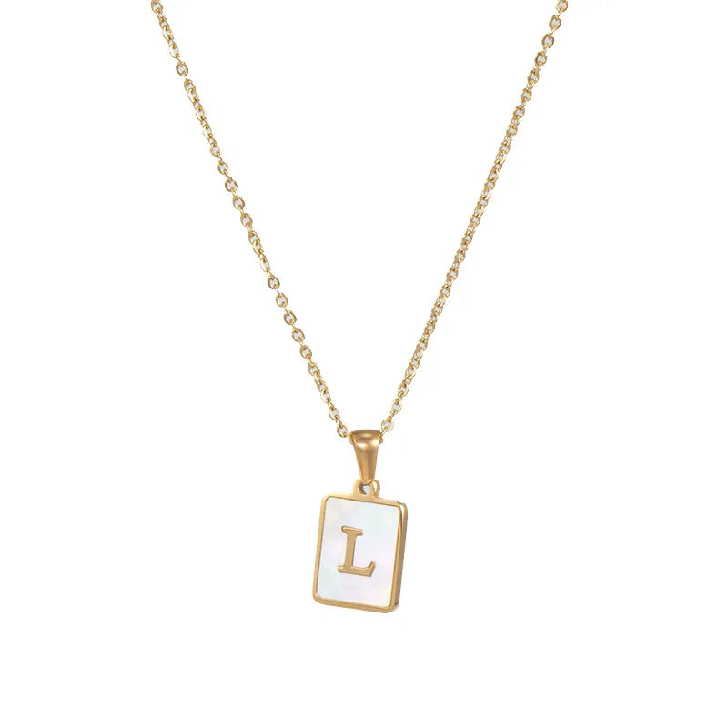 Nacre — Mother-of-Pearl Initial Necklace