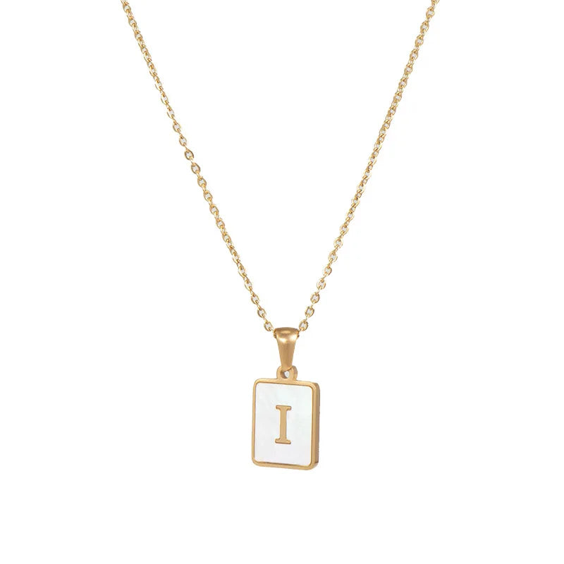 Nacre — Mother-of-Pearl Initial Necklace