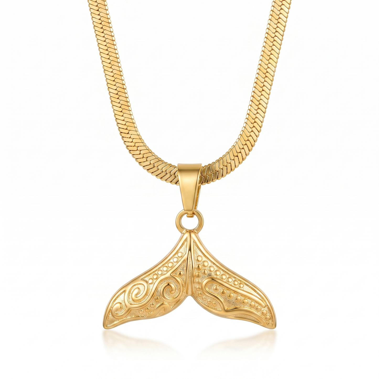 Sirène — Mermaid & Conch Pendant Necklace