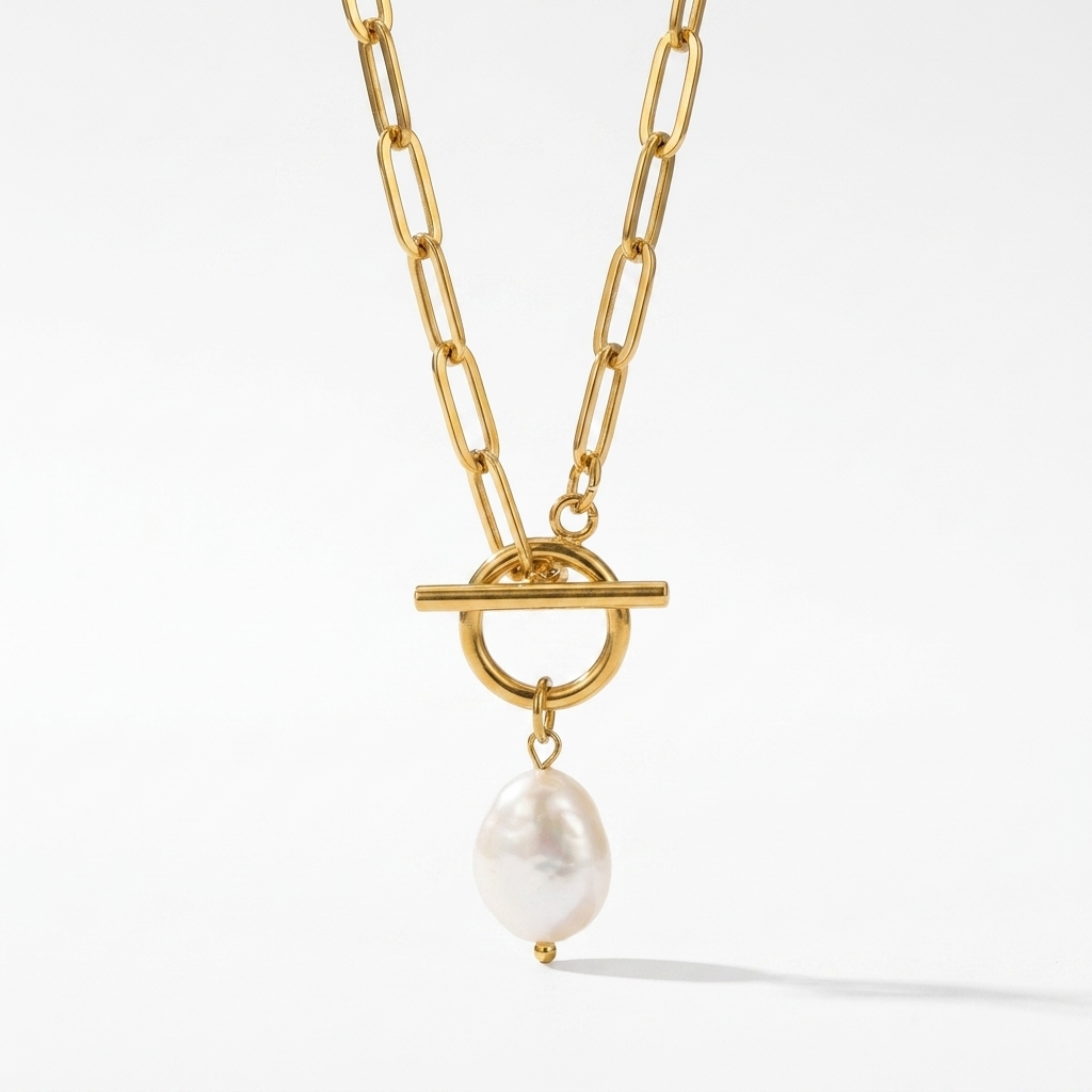 Perla — Pearl Toggle Necklace