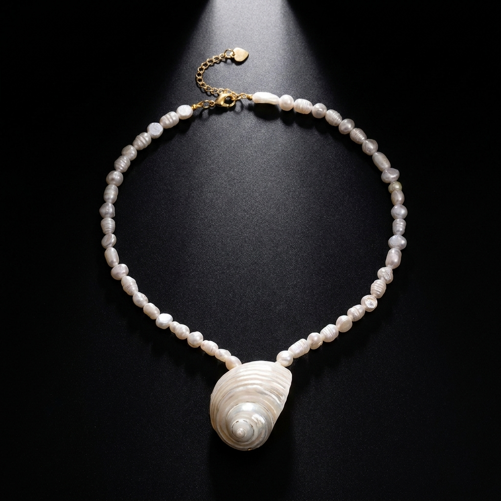 Tritone — Baroque & Conch Necklace