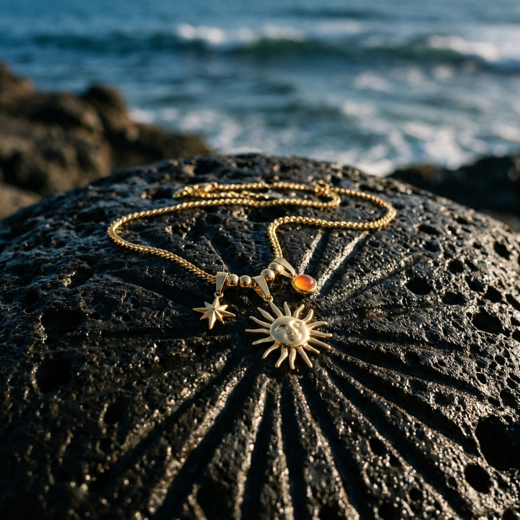 Soleil — Sun & Star Necklace
