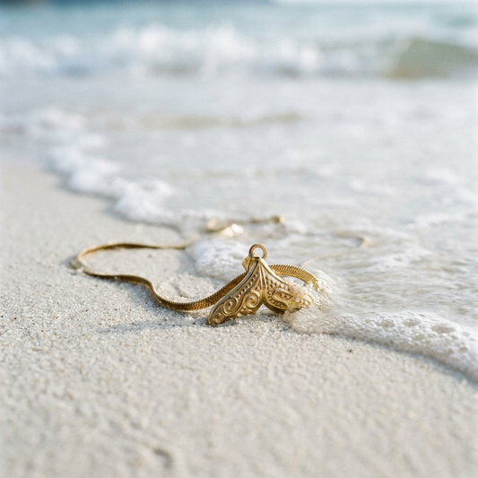 Sirène — Mermaid & Conch Pendant Necklace