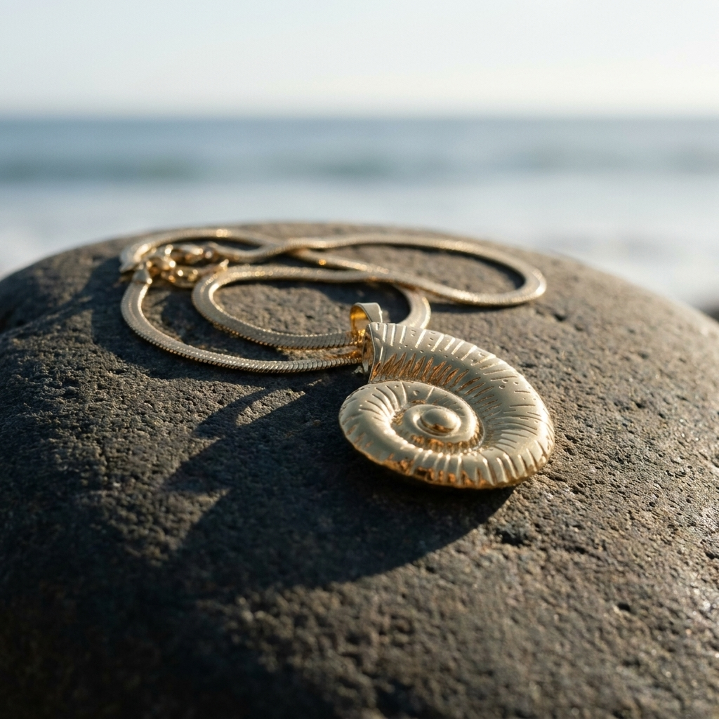 Sirène — Mermaid & Conch Pendant Necklace