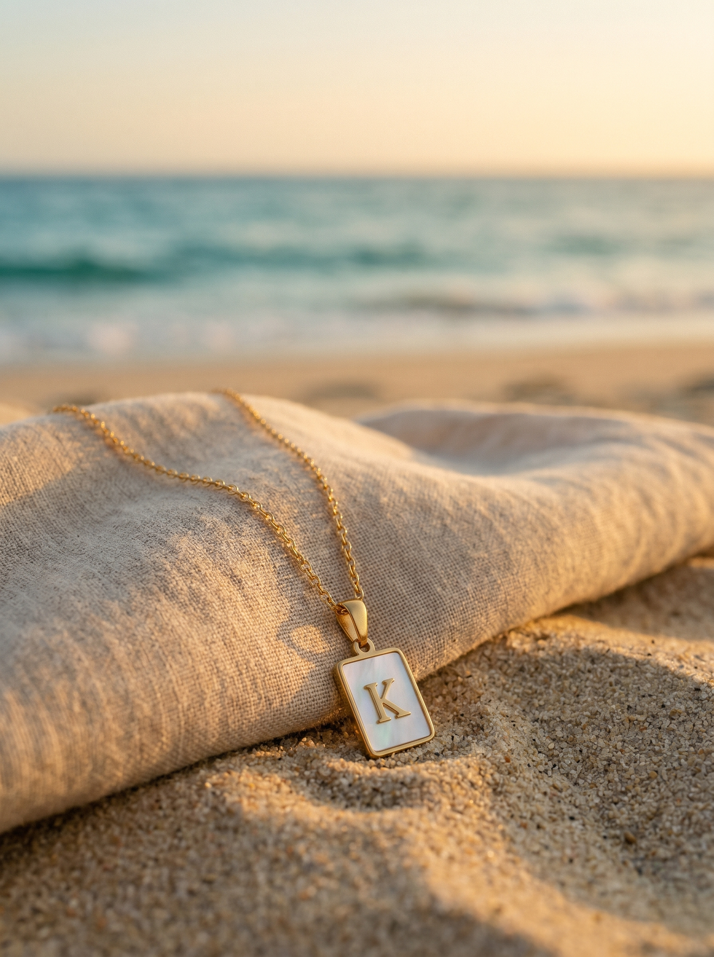 Nacre — Mother-of-Pearl Initial Necklace