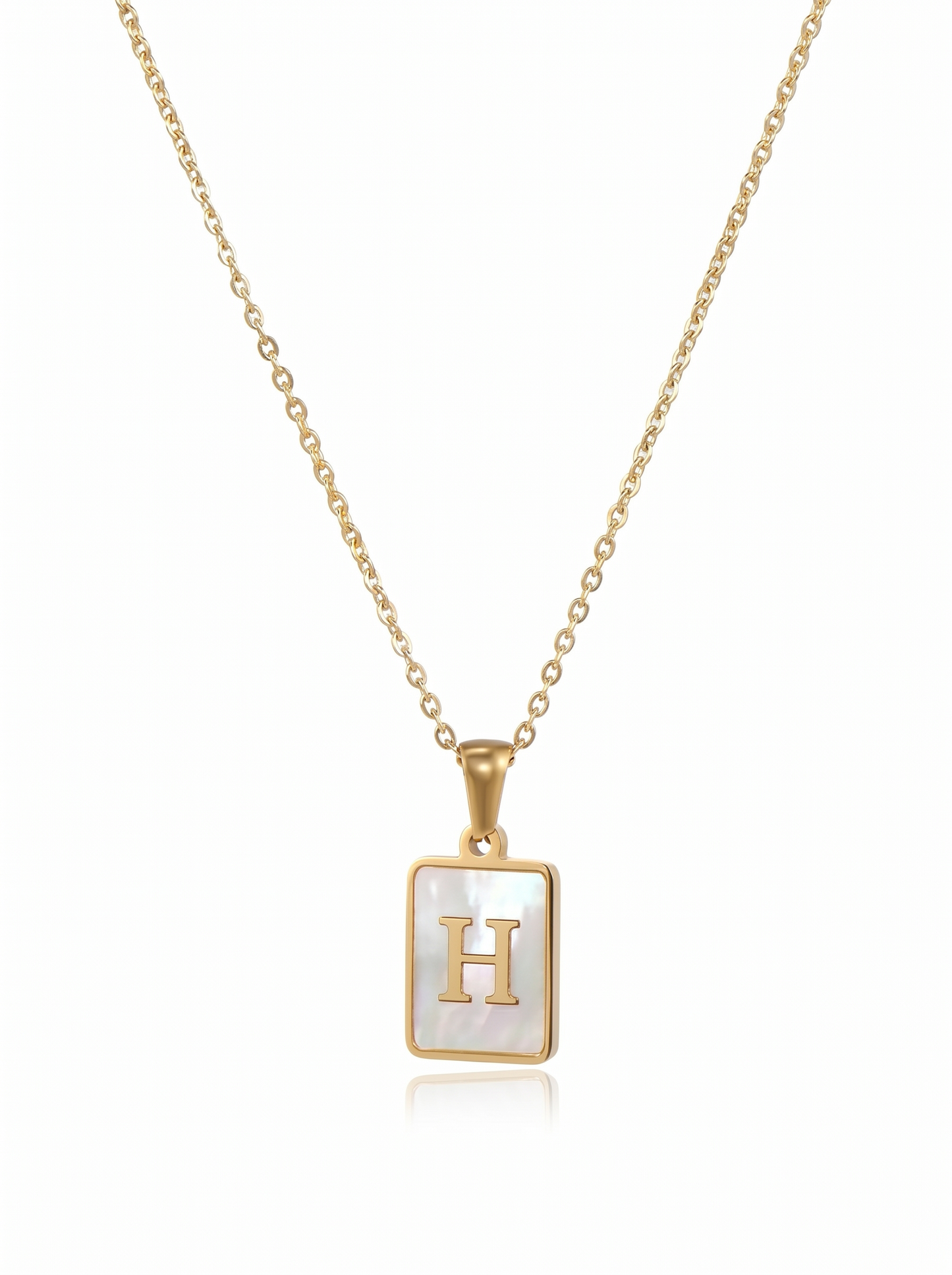 Nacre — Mother-of-Pearl Initial Necklace